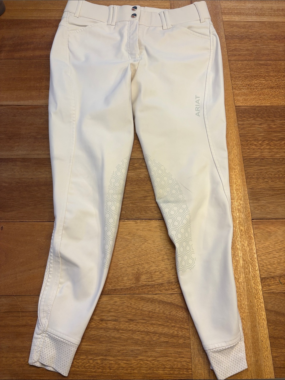 Ariat tri factor White Riding Breeches - Grip Knee
